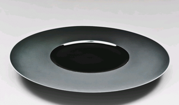 Тарелка круглая черная (матовая) (25,5 см)
