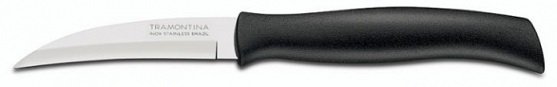 Нож Tramontina ATHUS black шкуросъемный в блистере (76 мм)