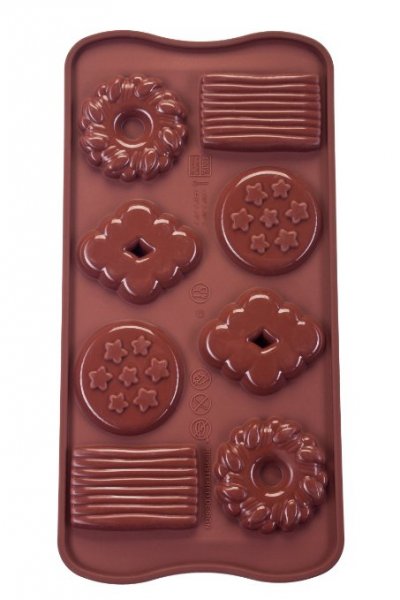 Форма силиконовая для шоколада Silikomart Печенье 129 мл 49х29х6,8 мм
