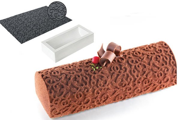 Набор силиконовых форм для торта Silikomart KIT BUCHE ARABESQUE 1300 мл 250х90х70 мм