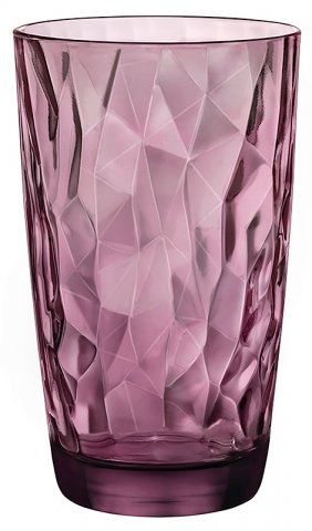 Стакан высокий Bormioli Rocco серия "Diamond" фиолетовый (470 мл)