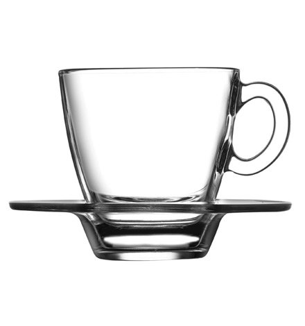 Набір чашок і блюдець для кава Pasabahce Aqua (12 ін) 