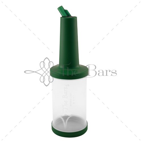 Бутылка прозрачная с гейзером The Bars зеленая крышка 1 л 