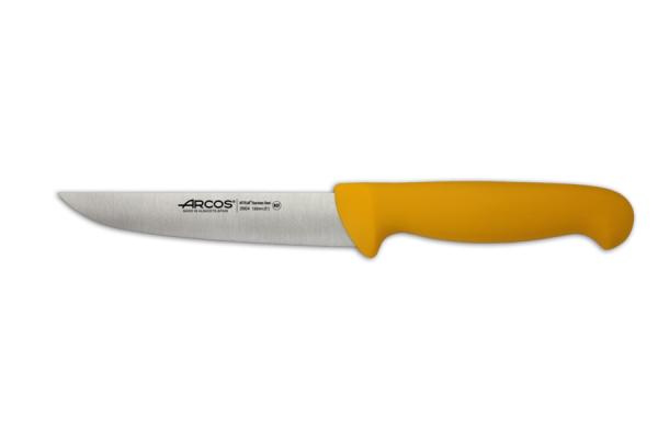 Нож кухонный Arcos "2900" желтый 130 мм 