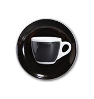 Чашка с блюдцем для эспрессо Ancap серия Verona Millecolori Black 75 мл 12 см