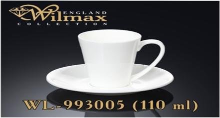 Чашка кофейная Wilmax 110 мл с блюдцем