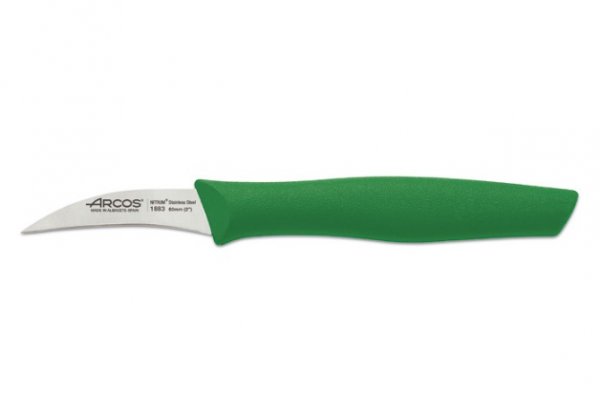 Нож для чистки изогнутый Arcos серия Nova зеленый 60 мм