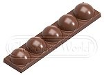 Форма для шоколаду Chocolate World Плитка з напівсфери 32 г 117,5x25x14,5 мм