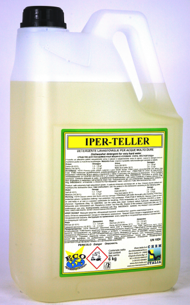 Жидкое щелочное моющее средство для мытья в посудомоечных машинах IPER-TELLER (ИПЕР-ТЕЛЛЕР) 6 кг
