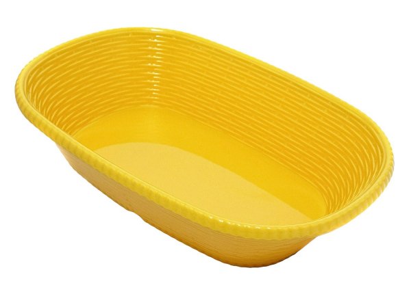 Блюдо овальное из меламина 35×24,7×7 см желтое