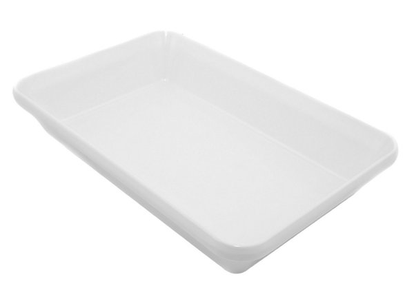 Блюдо для выкладки продуктов из меламина 39,5×30×5,5 см белое