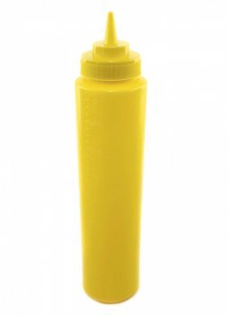 Бутылка для соусов с мерной шкалой желтая 950 мл