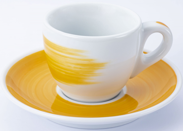 Блюдце для эспрессо Ancap серия Verona Millecolori Yellow 12 см