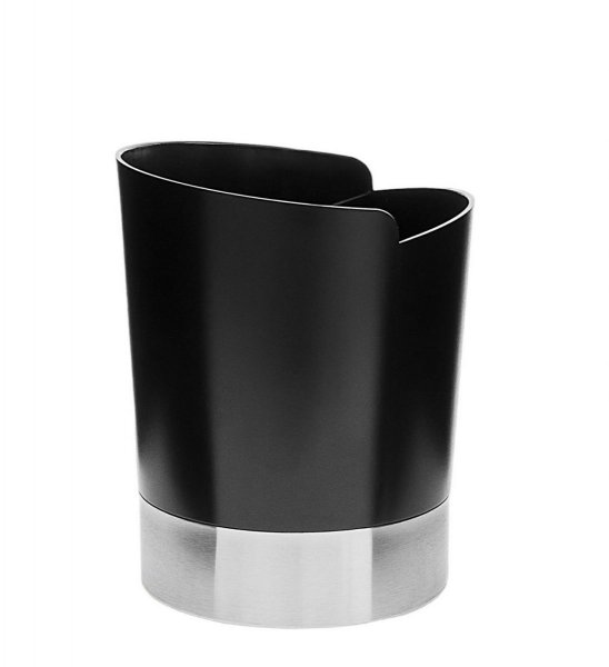 Склянка для трубочок чорний 13,5×13,5×17 см 