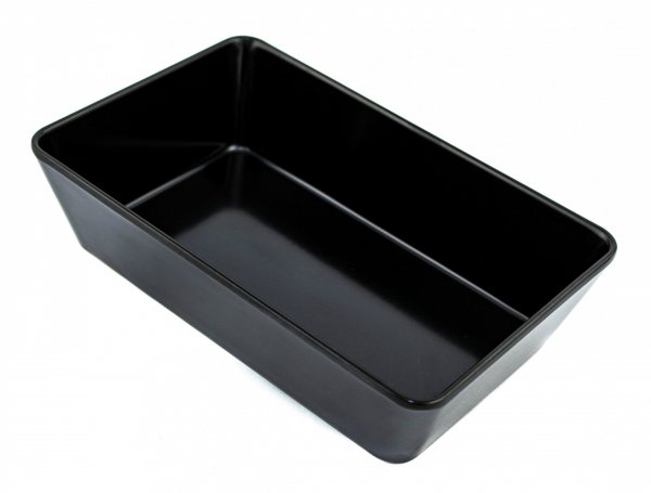 Блюдо для выкладки продуктов из меламина 22,5×14,7×6 см черное