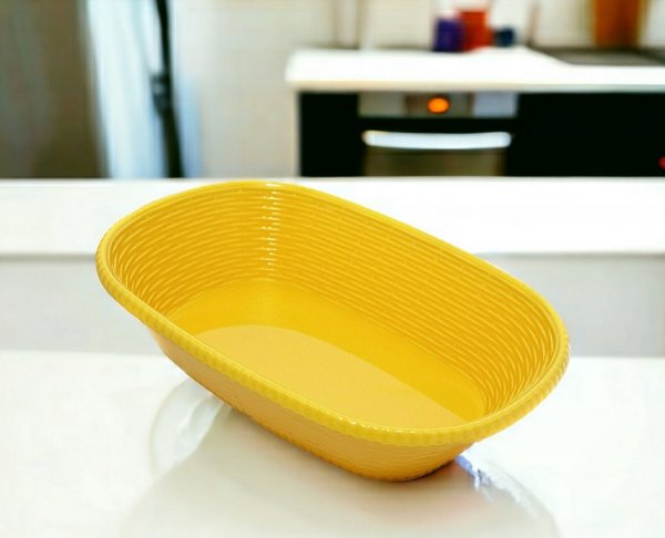 Блюдо овальное из меламина 35×24,7×7 см желтое