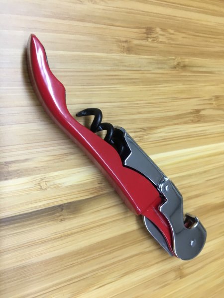 Нож для официанта двухступенчатый красный