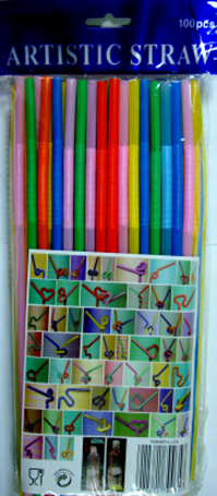 Трубочки Artistic straw 100 шт (8 квітів) 