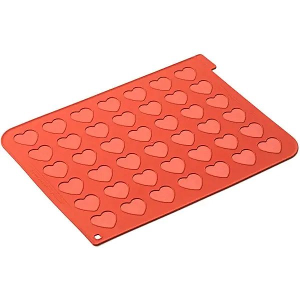 Коврик силиконовый для макаронс Silikomart Сердце 40х30 см