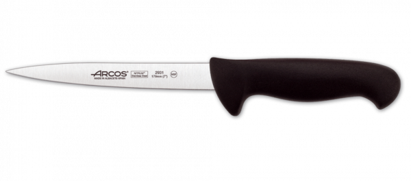 Нож филейный Arcos "2900" черный 170 мм