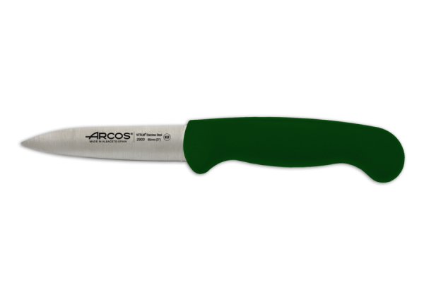Нож для чистки овощей Arcos "2900" зеленый 85 мм