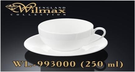 Чашка чайная Wilmax 250 мл с блюдцем