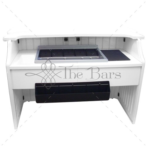 Стійка барна The Bars  1,6х1,15х0,72 м біла з сірою вставкою
