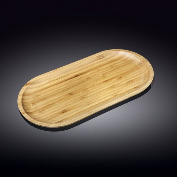 Блюдо бамбукове плоске Wilmax Bamboo 20,5х10 см. 