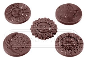 Форма для шоколаду Chocolate World Сонце та Місяць 6,5 г 44x5 мм