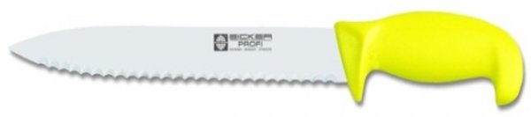 Ніж для стейка зубчастий Eicker 27.523 жовтий 26 см