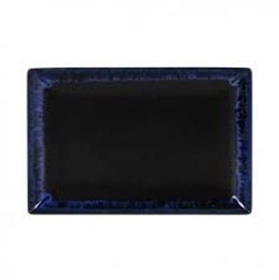 Тарілка прямокутна чорно-синя Viejo Valle серія INFINITY-Pootung 25*15 см 