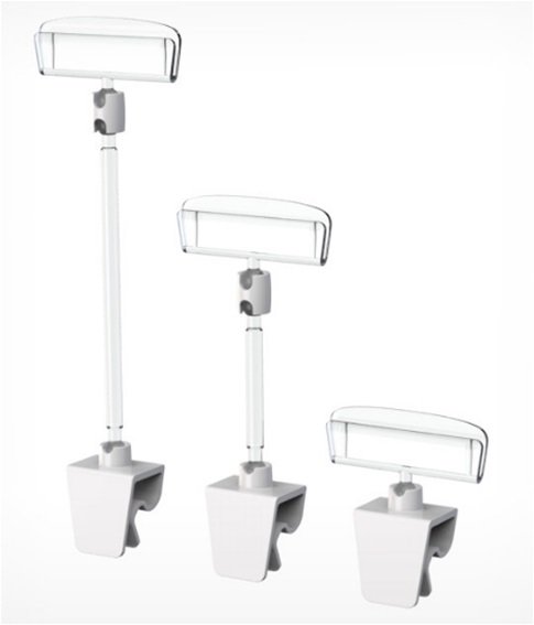 Универсальный ценникодержатель на клипсе, белый 