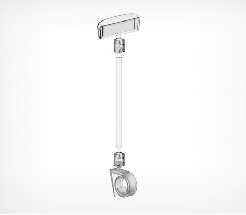 Цінникоутримувач-Равлик на край, білий 