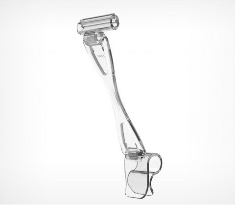 Комплект ДЕЛІ з ніжкою висотою 90 мм для кріплення на край посуду, Прозорий 