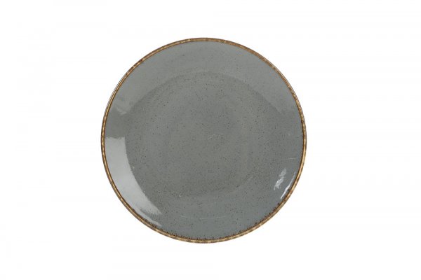 Тарелка круглая Porland Seasons Dark Gray 18 см