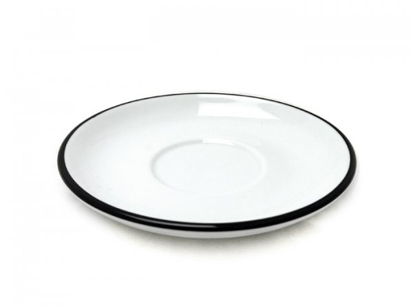 Блюдце Ancap серія Verona Colored Rims Black 16,7 см
