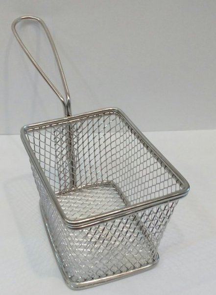 Корзинка-сетка для подачи снеков Empire Серебро 12х10х8 см