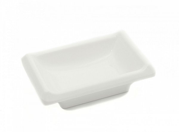 Соусник из меламина прямоугольный белый 40 мл 95×65×28 мм