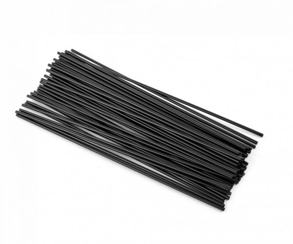 Трубочка для коктейлю кругла чорна 3×265 мм 300 шт 