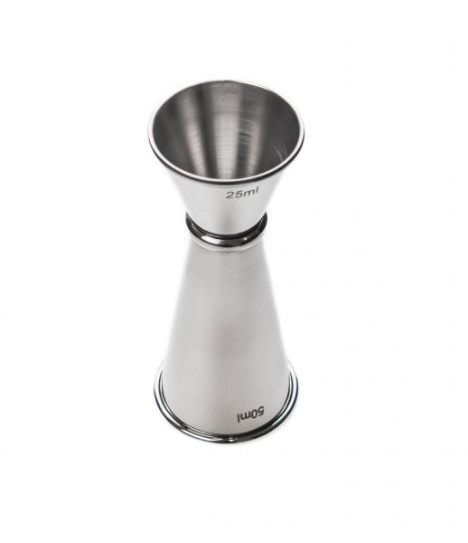 Джиггер из нержавеющей стали высокий 25/50 мл