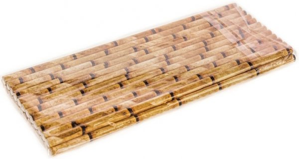 Трубочка для коктейлю паперова Бамбук 6х200 мм 25 шт