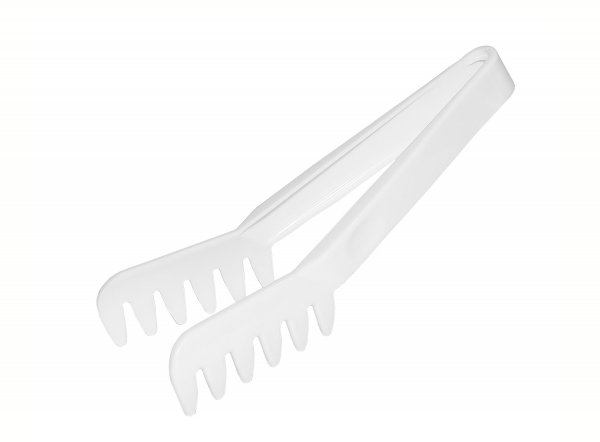 Щипцы для спагетти из поликарбоната белые 22 см