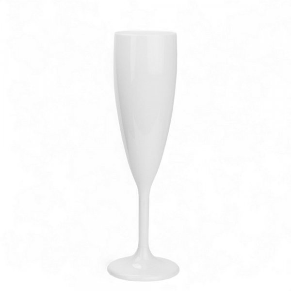 Келих для шампанського з полікарбонату білий 180 мл