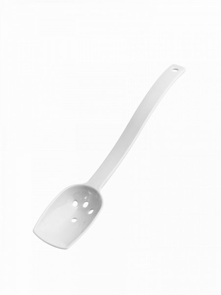 Ложка сервірувальна перфорована з полікарбонату біла 26 см