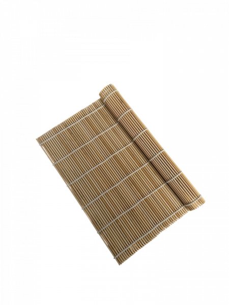 Бамбуковий килимок для суші 27х27 см білий