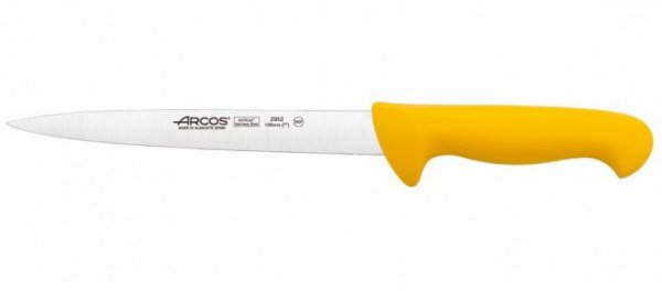 Ніж філейний Arcos "2900" жовтий 190 мм