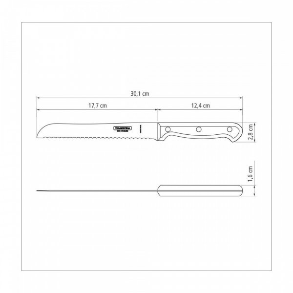 Нож для хлеба Tramontina Ultracorte 178 мм