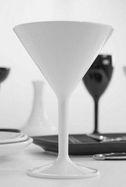 Келих для мартіні з полікарбонату білий 280 мл