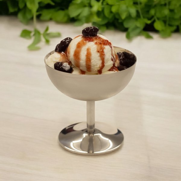 Креманка на ножке из нержавеющей стали 350 мл