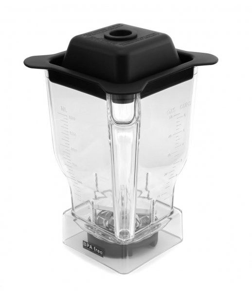 Чаша для блендера JTC 1,5 л BPA Free прозора вигнута з мадлером